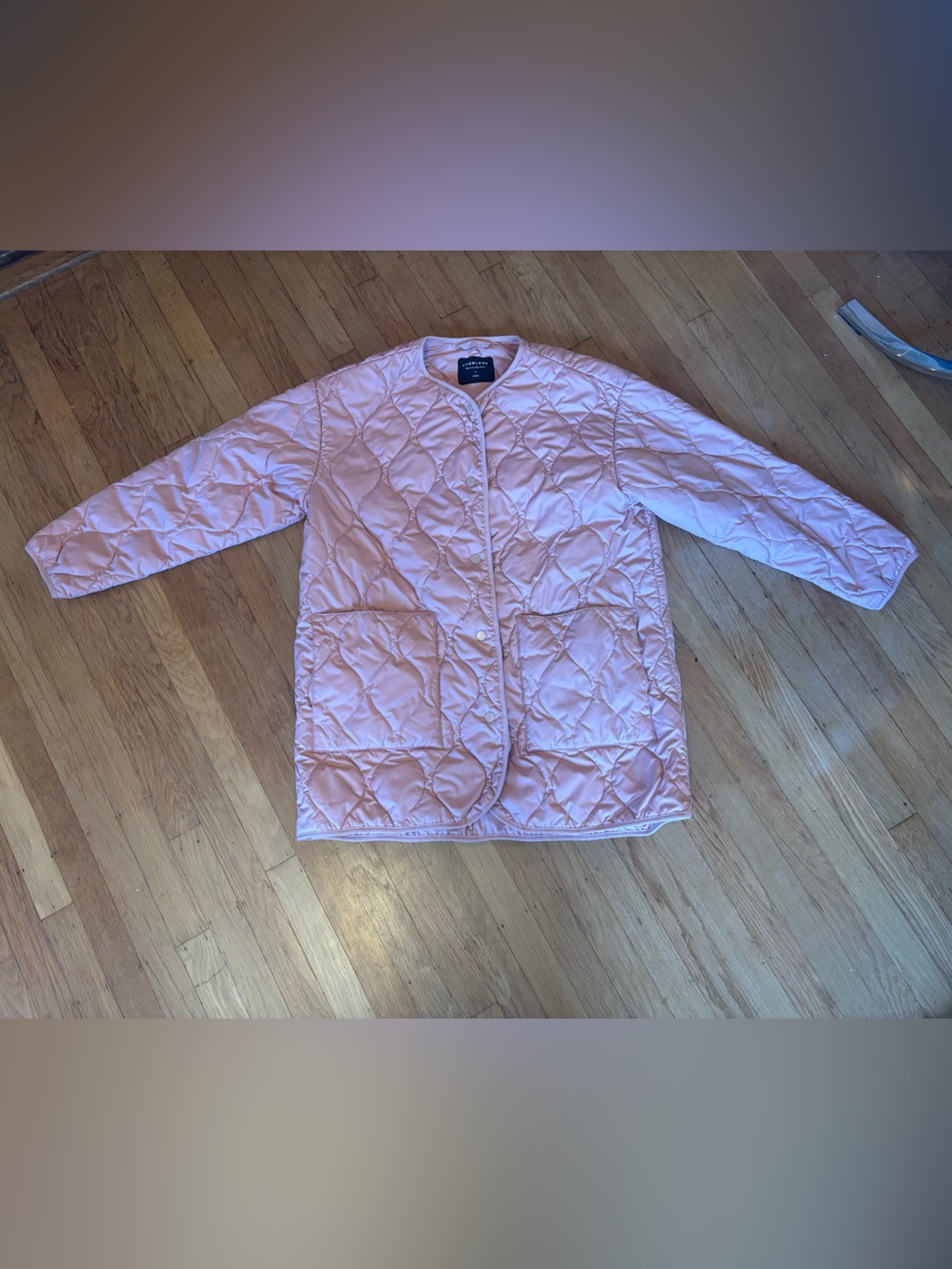 Everlane Quilted Light Pink Jacket | Large
